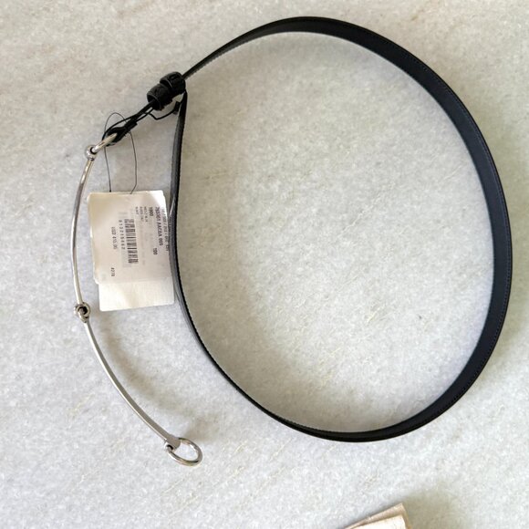 Gucci 763361 Slim Horsebit Black Patent Leather Thin Belt, 90, 95, 100 - Picture 8 of 14